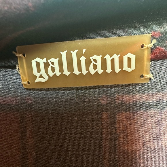 John Galliano Silk Dress | Elegant Plaid Print | Designer Luxury - Picture 5 of 16